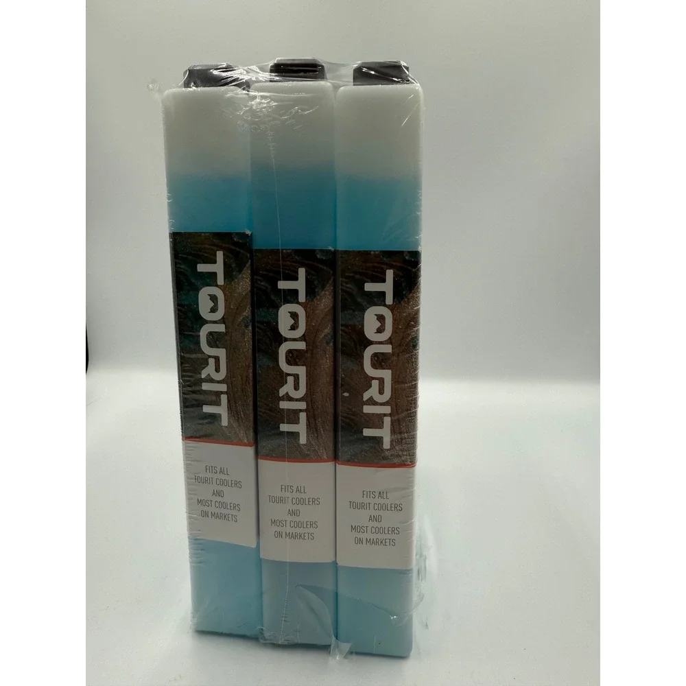 TOURIT‎ Vapor Ice Pack Set Reusable Slim Cooler Packs Non-Toxic BPA Free Blue